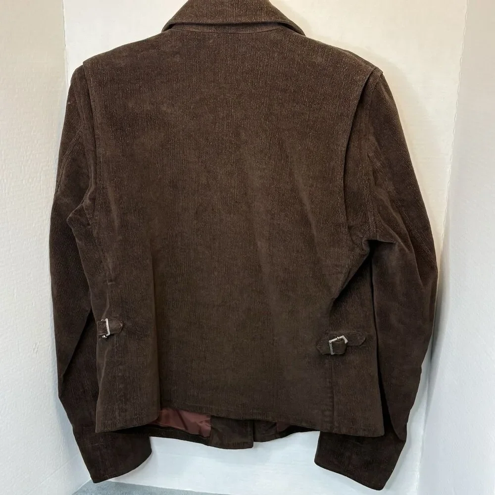Vintage Polo Jeans Co Ralph Lauren Women’s Corduroy Blazer Size 10 Old Money 90s - Picture 4 of 11